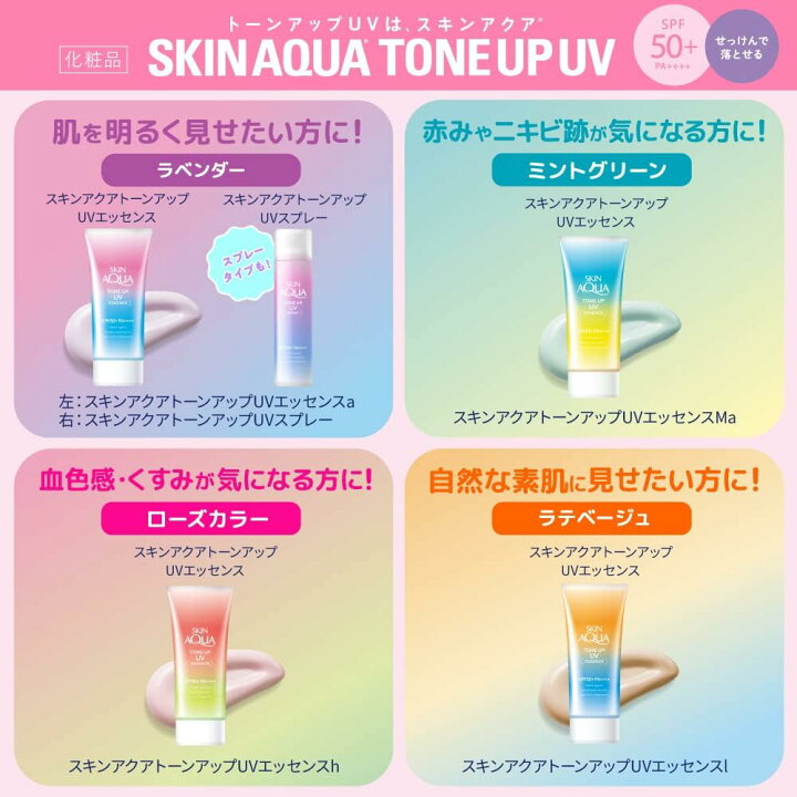 楽天市場】スキンアクア トーンアップUVエッセンス 80g 6grp-6 日焼け 