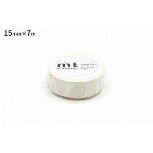 カモ井加工紙 マスキングテープ mt 1P マットホワイト mt01P208R 15mmx7m マステ