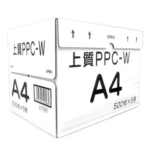 コピー用紙 A4 2500枚 500枚×5冊 上質国産 ホワイト PPC-WA4X5 日本製紙