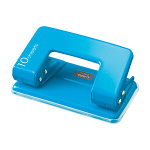 カール事務器 2穴パンチ CPN-10-B ブルー 穿孔枚数10枚