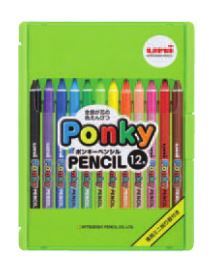 評判 色鉛筆ポンキー 数量限定 12色 K800PK12CLT 三菱鉛筆