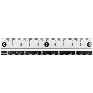 レイメイ藤井 見やすい白黒定規 白 10cm APJ128W