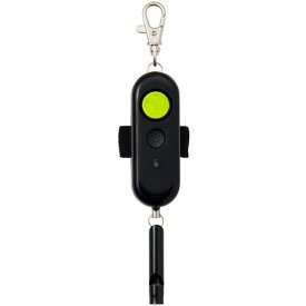 レイメイ藤井 電池切れお知らせ 防犯ブザー ブラック EBB172B LEDライト付 生活防水防塵 乾電池式