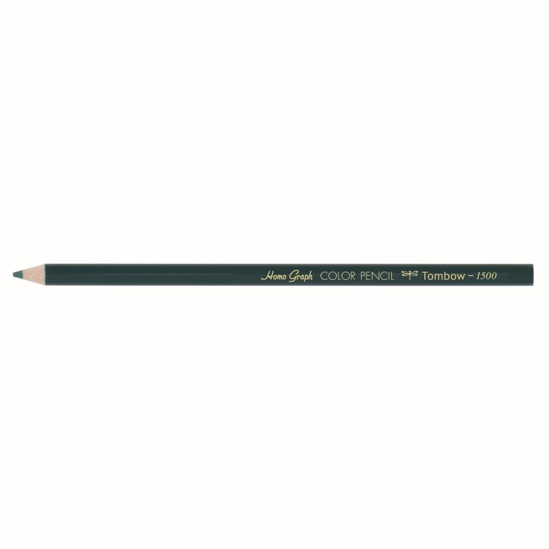 トンボ鉛筆　色鉛筆　1500　単色　ふかみどり　深緑　150010J　バラ売り　1本