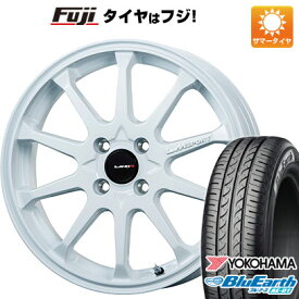 【新品国産4穴100車】 夏タイヤ ホイール4本セット 185/55R15 ヨコハマ ブルーアース AE-01 レアマイスター LMスポーツLM-10R(ホワイト) 15インチ(送料無料)