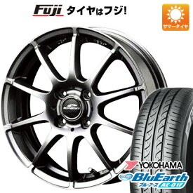 【新品国産4穴100車】 夏タイヤ ホイール4本セット 175/65R15 ヨコハマ ブルーアース AE-01F MID シュナイダー スタッグ 15インチ(送料無料)