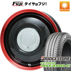 【新品 軽自動車】N-BOX タント スペーシア 夏タイヤ ホイール4本セット 165/55R15 ブリヂストン エコピア NH200 C WORK ワーク レッドスレッド フジオリジナルカラー 4.5J 15インチ(送料無料)