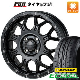 【新品 軽自動車】ソリオ ハスラー 夏タイヤ ホイール4本セット 165/70R14 ダンロップ EC202L モンツァ HI-BLOCK ジェラード 14インチ(送料無料)