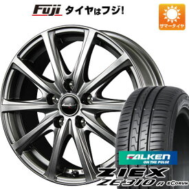 【新品国産5穴114.3車】 夏タイヤ ホイール4本セット 195/55R16 ファルケン ジークス ZE310R エコラン（限定） MID ユーロスピード V25 メタリックグレー 16インチ(送料無料)