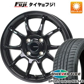 【新品国産4穴100車】 夏タイヤ ホイール4本セット 195/50R16 ミレバー スポーツマクロ MA349（限定） ホットスタッフ ジースピード G-06 16インチ(送料無料)