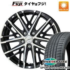 【新品国産5穴114.3車】 夏タイヤ ホイール4本セット 215/55R17 ミレバー スポーツマクロ MA349（限定） 共豊 スマック グレイヴ 17インチ(送料無料)