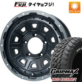 【新品】ジムニーシエラ/ジムニーノマド 夏タイヤ ホイール4本セット 195/80R15 グリップマックス マッドレイジM/T RWL(限定) レアマイスター LMG DS-10 ブラック/ブラッククリアリム 15インチ(送料無料)