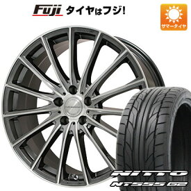 【パンク保証付】【新品国産5穴114.3車】 夏タイヤ ホイール4本セット 245/45R19 ニットー NT555 G2 レアマイスター LM-S FS15 (ガンメタポリッシュ) 19インチ(送料無料)