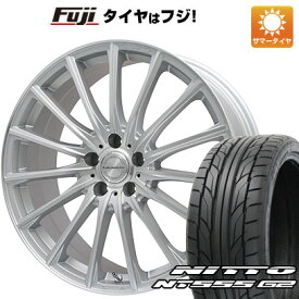 【パンク保証付】【新品国産5穴114.3車】 夏タイヤ ホイール4本セット 245/45R19 ニットー NT555 G2 レアマイスター LM-S FS15 (シルバーポリッシュ) 19インチ(送料無料)