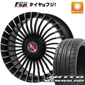 【パンク保証付き】【新品国産5穴100車】 夏タイヤ ホイール4本セット 215/35R19 ニットー NT555 G2 プレミックス グラッパ f30 (ブラックポリッシュ) 19インチ(送料無料)