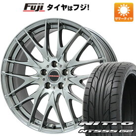 【パンク保証付き】【新品国産5穴100車】 夏タイヤ ホイール4本セット 215/35R19 ニットー NT555 G2 ビッグウエイ レイシーン プラバ9M(クロームハイパーシルバー) 19インチ(送料無料)