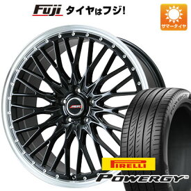 【新品国産車用5穴114.3】 夏タイヤ ホイール4本セット 225/45R19 ピレリ パワジー プレミックス MER PROMESH グロスブラック/リムポリッシュ 19インチ(送料無料)