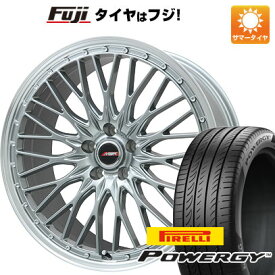 【新品国産車用5穴114.3】 夏タイヤ ホイール4本セット 225/40R19 ピレリ パワジー プレミックス MER PROMESH ダークシルバー/リムポリッシュ 19インチ(送料無料)
