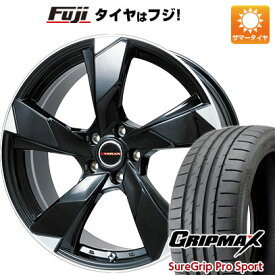 【新品国産5穴114.3車】 夏タイヤ ホイール4本セット 225/45R18 グリップマックス シュアグリップ PRO SPORTS BSW（限定） プレミックス ヴェランV(グロスブラック/リムポリッシュ) 18インチ(送料無料)