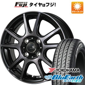 【新品国産4穴100車】 夏タイヤ ホイール4本セット 185/55R15 ヨコハマ ブルーアース AE-01 トピー セレブロ PFX 15インチ(送料無料)