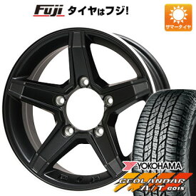 【新品】ジムニーシエラ/ジムニーノマド 夏タイヤ ホイール4本セット 195/80R15 ヨコハマ ジオランダー A/T G015 RBL プレミックス エステラ(マットブラック/リムポリッシュ) 15インチ(送料無料)