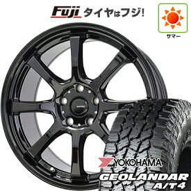 【新品国産車用5穴100】 夏タイヤ ホイール4本セット 225/55R18 ヨコハマ ジオランダー A/T4 G018 RBL ホットスタッフ ジースピード G-08 7J 18インチ(送料無料)