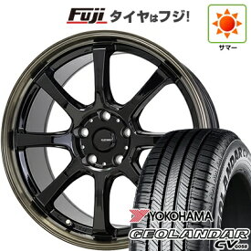 【新品国産車用5穴114.3】 夏タイヤ ホイール4本セット 225/55R18 102 V XL ヨコハマ ジオランダー CV G058 ホットスタッフ ジースピード P-08 7J 18インチ(送料無料)