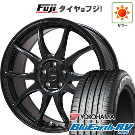【パンク保証付き】【新品国産車用5穴100】 夏タイヤ ホイール4本セット 225/55R18 ヨコハマ ブルーアース RV-03 ホットスタッフ ジースピード G-06【限定】 7.5J 18インチ(送料無料)
