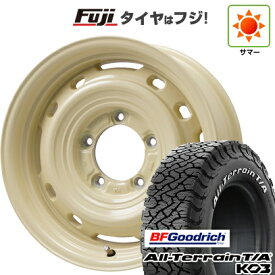 【新品】ジムニーシエラ/ジムニーノマド 夏タイヤ ホイール4本セット 225/70R16 BFグッドリッチ オールテレーンT/A KO3 RWL レアマイスター LMG OFF-STYLE 2 (アイボリー) 6J 16インチ(送料無料)