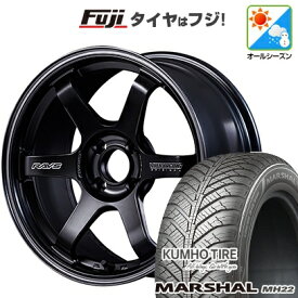 【新品 軽自動車】ハスラー デリカミニ(4WD) オールシーズンタイヤ ホイール4本セット 165/60R15 クムホ マーシャル MH22 オールシーズン(限定) RAYS レイズ ボルクレーシング TE37 ソニック Black Shadow LTD. 5J 15インチ(送料無料)