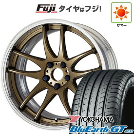 【新品国産車用5穴100】 夏タイヤ ホイール4本セット 225/40R18 ヨコハマ ブルーアース GT AE51 WORK ワーク エモーション CR 2P 18インチ(送料無料)