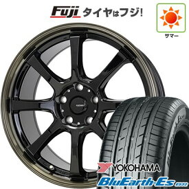 【新品国産車用5穴114.3】 夏タイヤ ホイール4本セット 225/55R18 ヨコハマ ブルーアース ES32 ホットスタッフ ジースピード P-08 7J 18インチ(送料無料)