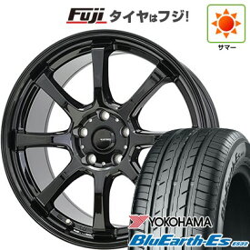 【新品国産車用5穴100】 夏タイヤ ホイール4本セット 225/55R18 ヨコハマ ブルーアース ES32 ホットスタッフ ジースピード G-08 7J 18インチ(送料無料)