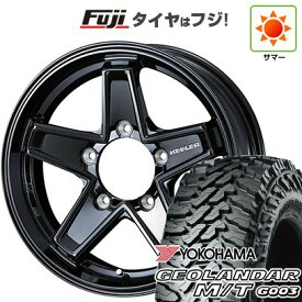 【新品】ジムニーシエラ/ジムニーノマド 夏タイヤ ホイール4本セット 195/80R15 ヨコハマ ジオランダー M/T G003 WEDS ウェッズアドベンチャー キーラータクティクス グロスブラック 15インチ(送料無料) サマータイヤ