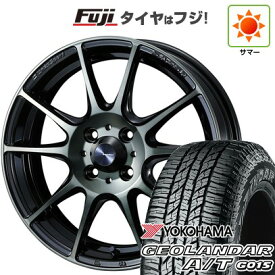【新品 軽自動車】N-BOX タント スペーシア 夏タイヤ ホイール4本セット 165/55R15 ヨコハマ ジオランダー A/T G015 RBL WEDS ウェッズスポーツ SA-25R 5J 15インチ(送料無料)