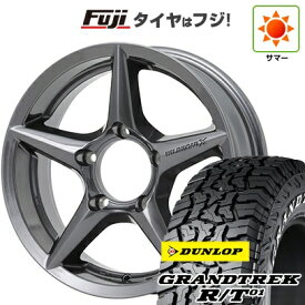 【新品】ジムニーシエラ/ジムニーノマド 夏タイヤ ホイール4本セット 215/65R16 ダンロップ グラントレック R/T01 RWL/RBL アピオ ワイルドボア X2 6J 16インチ(送料無料)