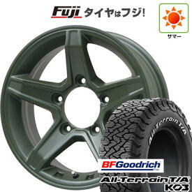 【新品】ジムニー 夏タイヤ ホイール4本セット 175/80R16 BFグッドリッチ オールテレーンT/A KO3 RWL プレミックス エステラ(オリーブグリーン) 5.5J 16インチ(送料無料)