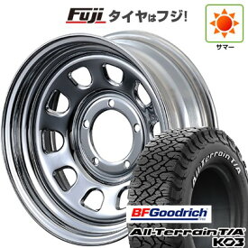 【新品】ジムニーシエラ/ジムニーノマド 夏タイヤ ホイール4本セット 215/70R16 BFグッドリッチ オールテレーンT/A KO3 RWL モーターファーム DAYTONA クローム 6J 16インチ(送料無料)