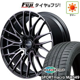 【新品国産車用5穴114.3】 夏タイヤ ホイール4本セット 235/55R18 ミレバー スポーツマクロ MA349（限定） RAYS レイズ ホムラ 2X10BD BLACK CLEAR EDITION 7.5J 18インチ(送料無料)