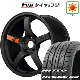 【パンク保証付き】【新品国産車用5穴114.3】 夏タイヤ ホイール4本セット 235/50R18 ニットー NT555 G2 RAYS レイズ グラムライツ 57CR SPEC-D 7.5J 18インチ(送料無料)