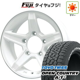 【新品】ジムニーシエラ/ジムニーノマド 夏タイヤ ホイール4本セット 195/80R15 トーヨー オープンカントリー A/T III RWL/RBL プレミックス エステラ(ホワイト/リムポリッシュ) 15インチ(送料無料) サマータイヤ