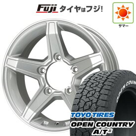 【新品】ジムニーシエラ/ジムニーノマド 夏タイヤ ホイール4本セット 195/80R15 トーヨー オープンカントリー A/T III RWL/RBL プレミックス エステラ(シルバー/リムポリッシュ) 15インチ(送料無料) サマータイヤ