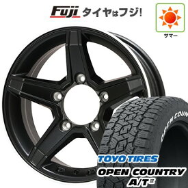 【新品】ジムニーシエラ/ジムニーノマド 夏タイヤ ホイール4本セット 195/80R15 トーヨー オープンカントリー A/T III RWL/RBL プレミックス エステラ(マットブラック/リムポリッシュ) 15インチ(送料無料)