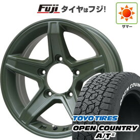 【新品】ジムニーシエラ/ジムニーノマド 夏タイヤ ホイール4本セット 195/80R15 トーヨー オープンカントリー A/T III RWL/RBL プレミックス エステラ(オリーブグリーン) 15インチ(送料無料) サマータイヤ