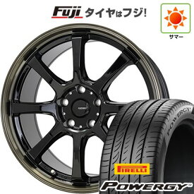 【新品国産車用5穴100】 夏タイヤ ホイール4本セット 225/55R18 ピレリ パワジー ホットスタッフ ジースピード P-08 7J 18インチ(送料無料)