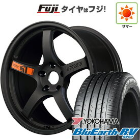 【パンク保証付き】【新品国産車用5穴114.3】 夏タイヤ ホイール4本セット 235/50R18 ヨコハマ ブルーアース RV-03 RAYS レイズ グラムライツ 57CR SPEC-D 7.5J 18インチ(送料無料)