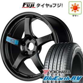 【パンク保証付き】【新品国産車用5穴114.3】 夏タイヤ ホイール4本セット 235/50R18 ヨコハマ ブルーアース RV-03 RAYS レイズ グラムライツ 57CR SPEC-M 7.5J 18インチ(送料無料)
