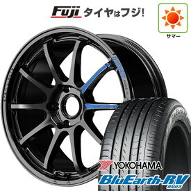 【パンク保証付き】【新品国産車用5穴114.3】 夏タイヤ ホイール4本セット 225/55R18 ヨコハマ ブルーアース RV-03 RAYS レイズ グラムライツ 57NR SPEC-M 18インチ(送料無料)