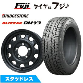 【新品】ジムニー スタッドレスタイヤ ホイール4本セット 175/80R16 ブリヂストン ブリザック DM-V3 レアマイスター LMG OFF-STYLE(マットブラック) 5.5J 16インチ(送料無料)