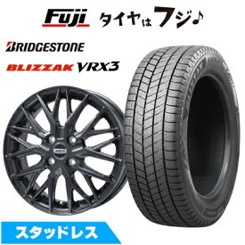 【新品 軽自動車】ハスラー スタッドレスタイヤ ホイール4本セット 165/65R14 ブリヂストン ブリザック VRX3 プレミックス MER XMESH ディープグレー 4.5J 14インチ(送料無料)